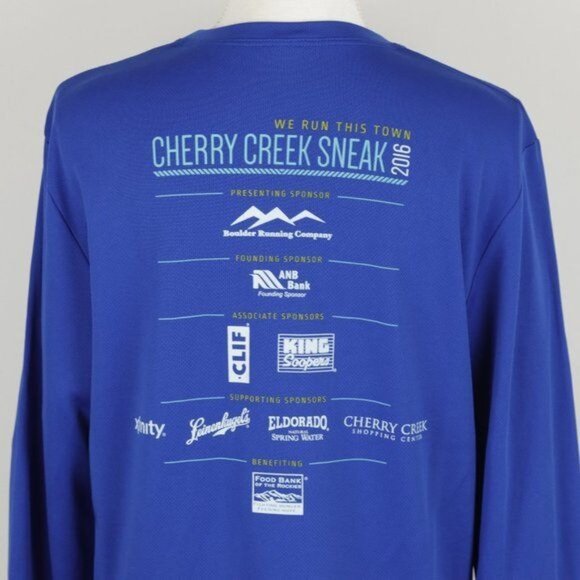 Cherry Creek Sneak 2016 Adult Unisex Medium Blue Graphic Long Sleeve Tech Tee - Picture 4 of 7